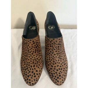 Gianni Bini-Women's Calf Hair Leopard Cheetah Drive In Slip On Booties, Size 9.5